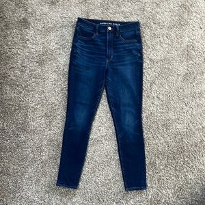 Super high rise jegging dark wash